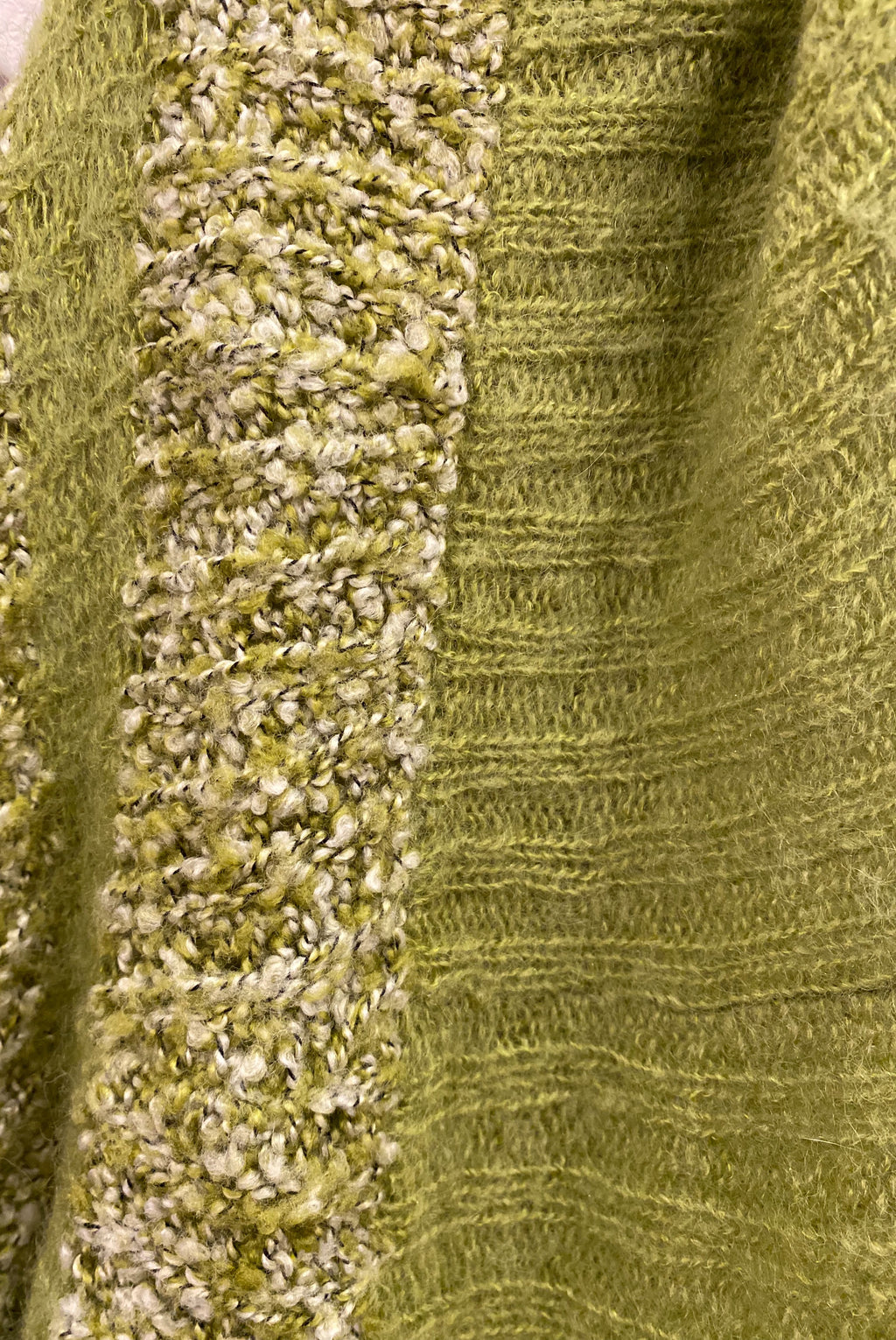 Striped Mohair Blend Cocoon Cardigan