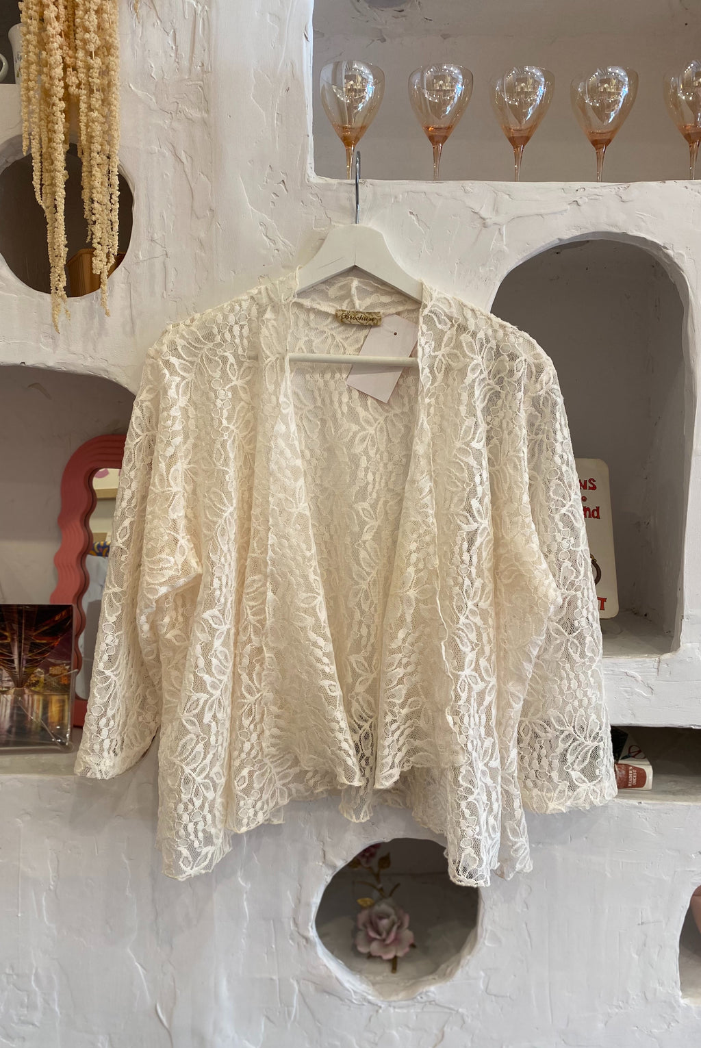 Vintage Lace Flowy Open Cardigan