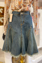 Flared Jean Skirt
