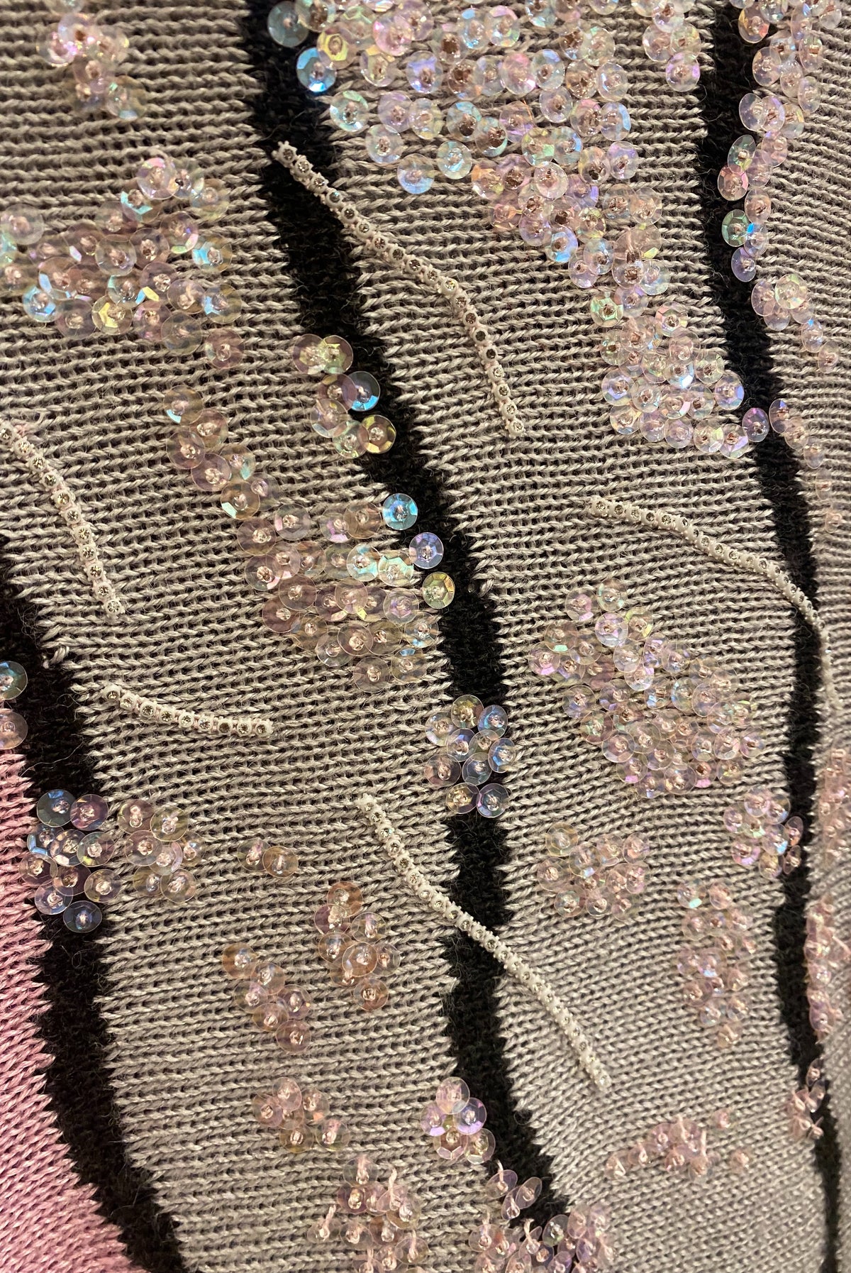 80s Striped & Sequinned Sweater