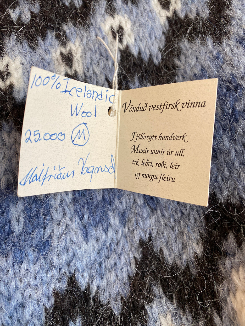 Blue Nordic Wool Pullover Sweater