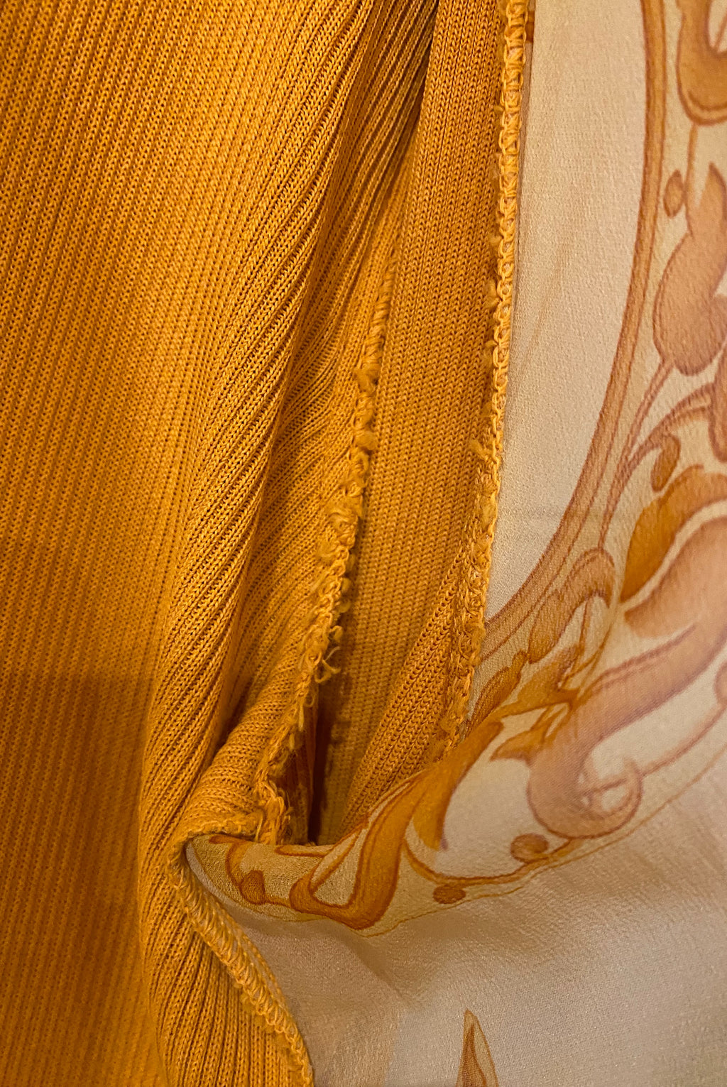 Celine Paris Mustard Mesh Cardigan