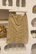 90s Stretchy Tan Corduroy Skirt