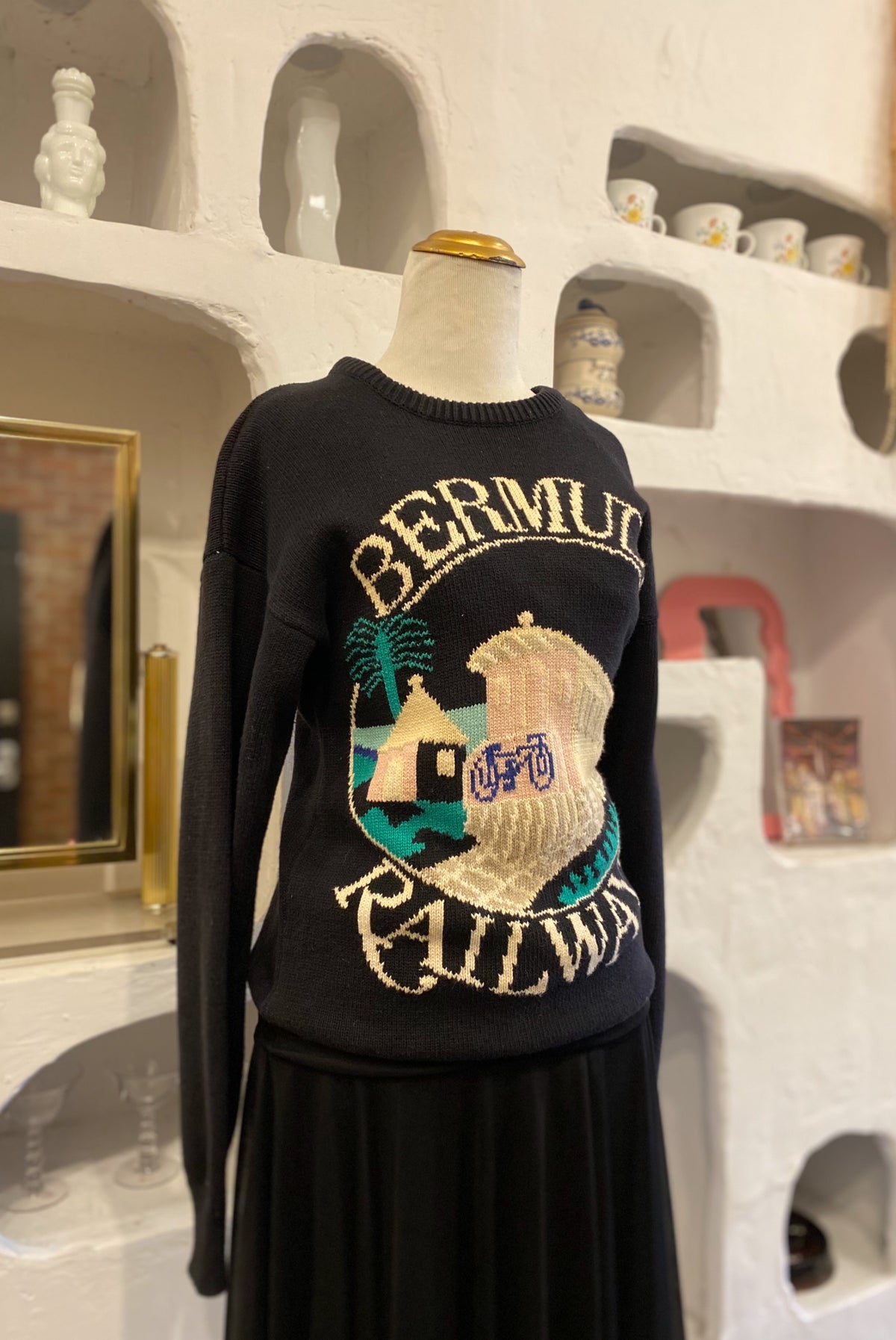 90s Bermuda Railway Knit Sweater