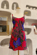 90s Baroque Satin Slip Dress