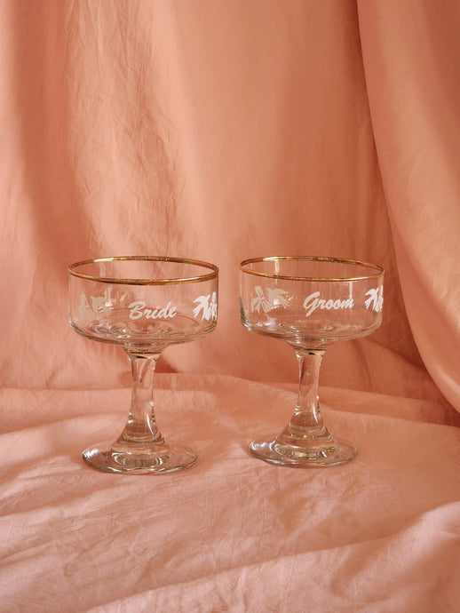 Bride & Groom Coupe Glasses