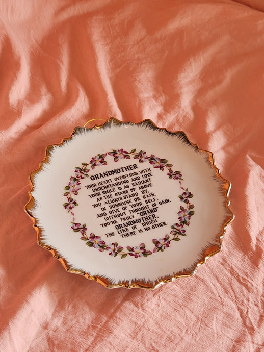 Decorative Grandmother Plate