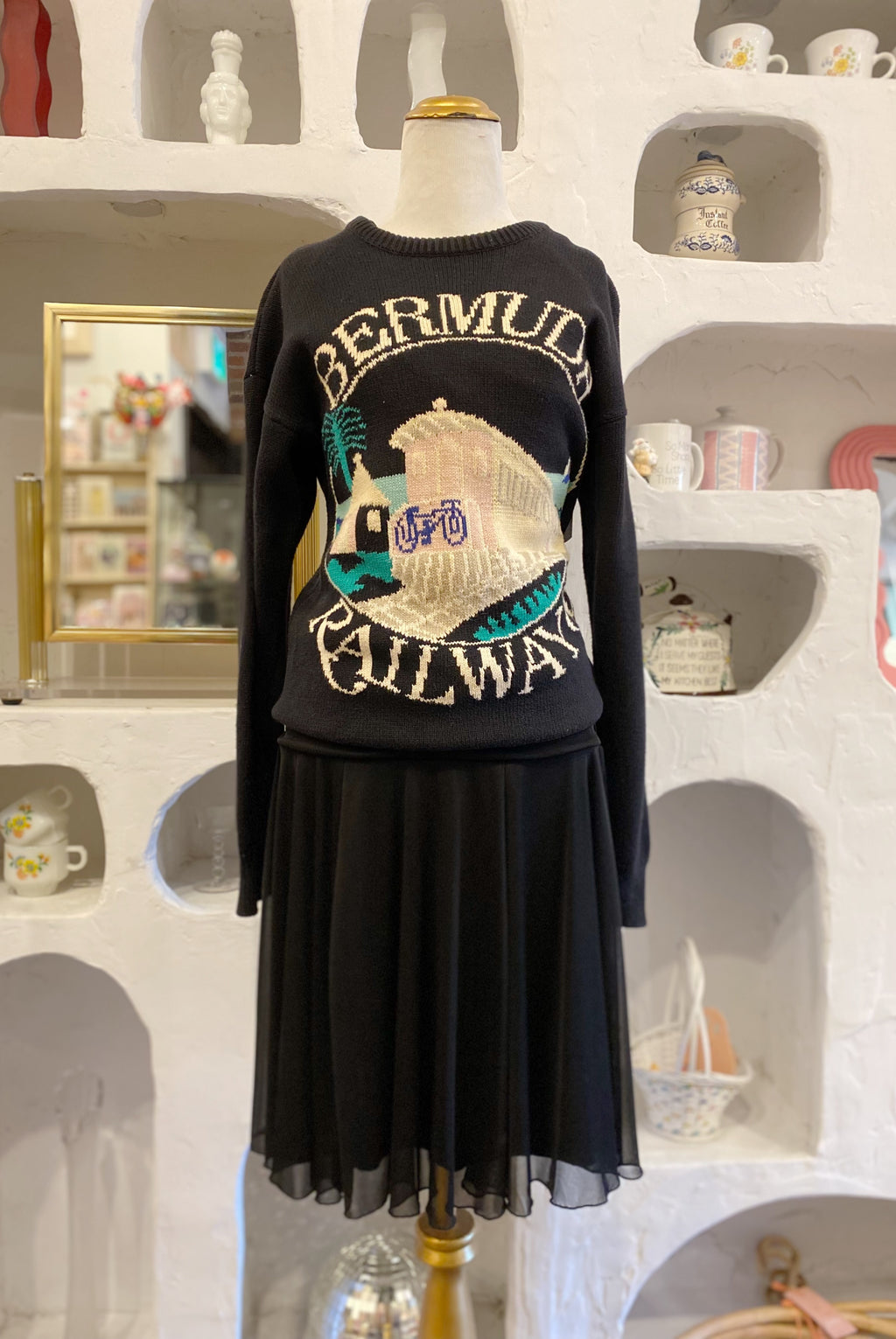 90s Bermuda Railway Knit Sweater