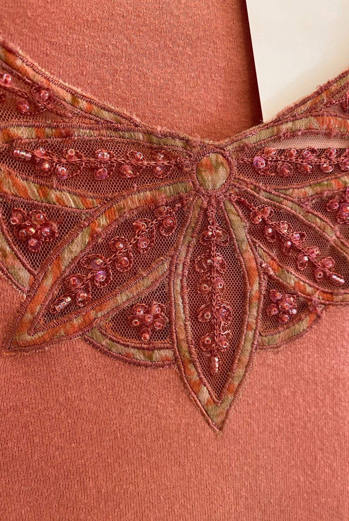 Fairy Core Beaded Bell Sleeve Top