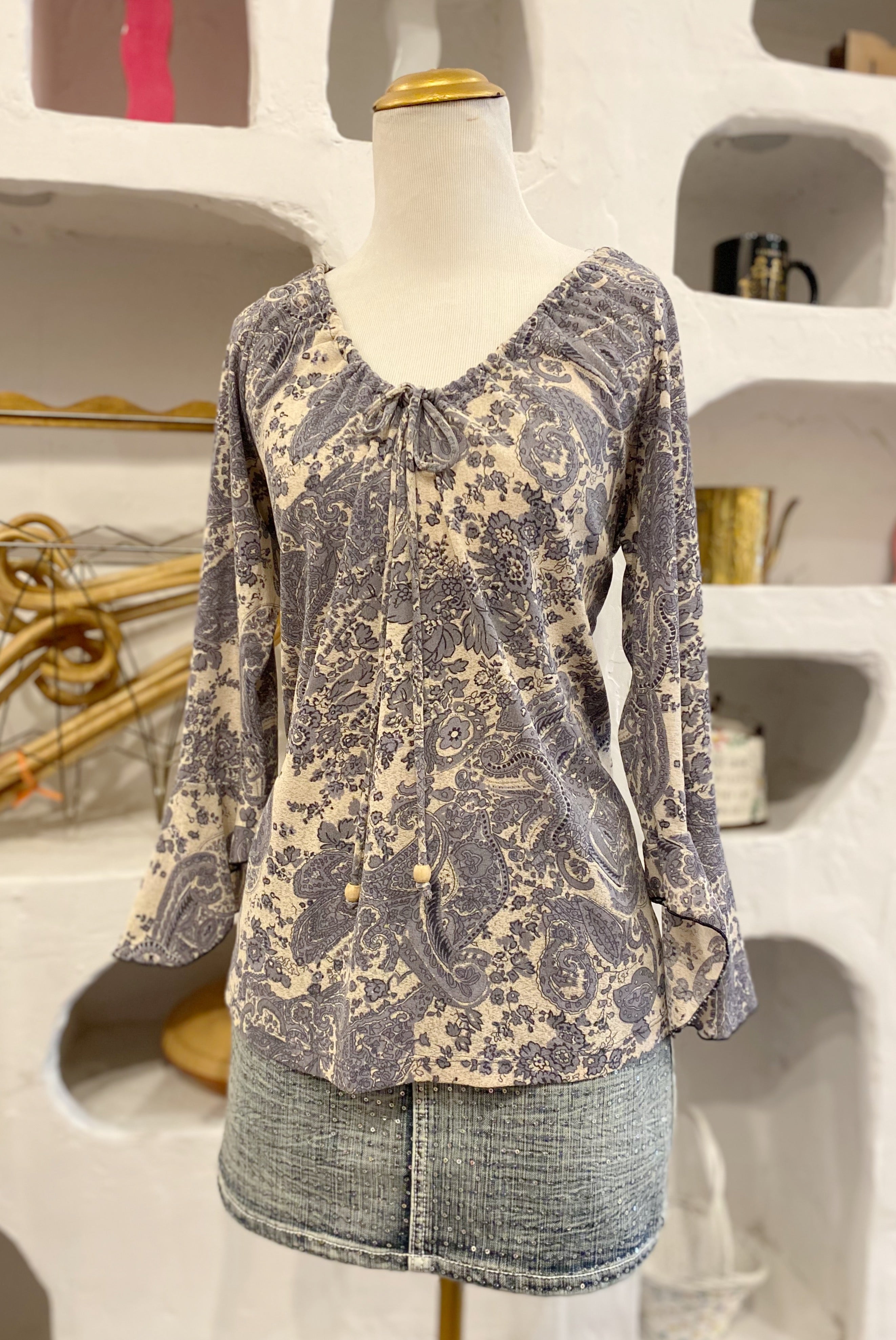 Y2K Paisley Top