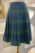 Vintage Tartan Pleated Wool Skirt