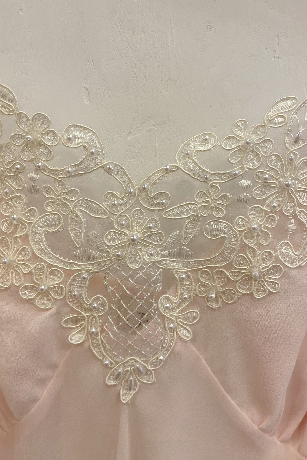 Embroidered Sheer Pink Slip Dress