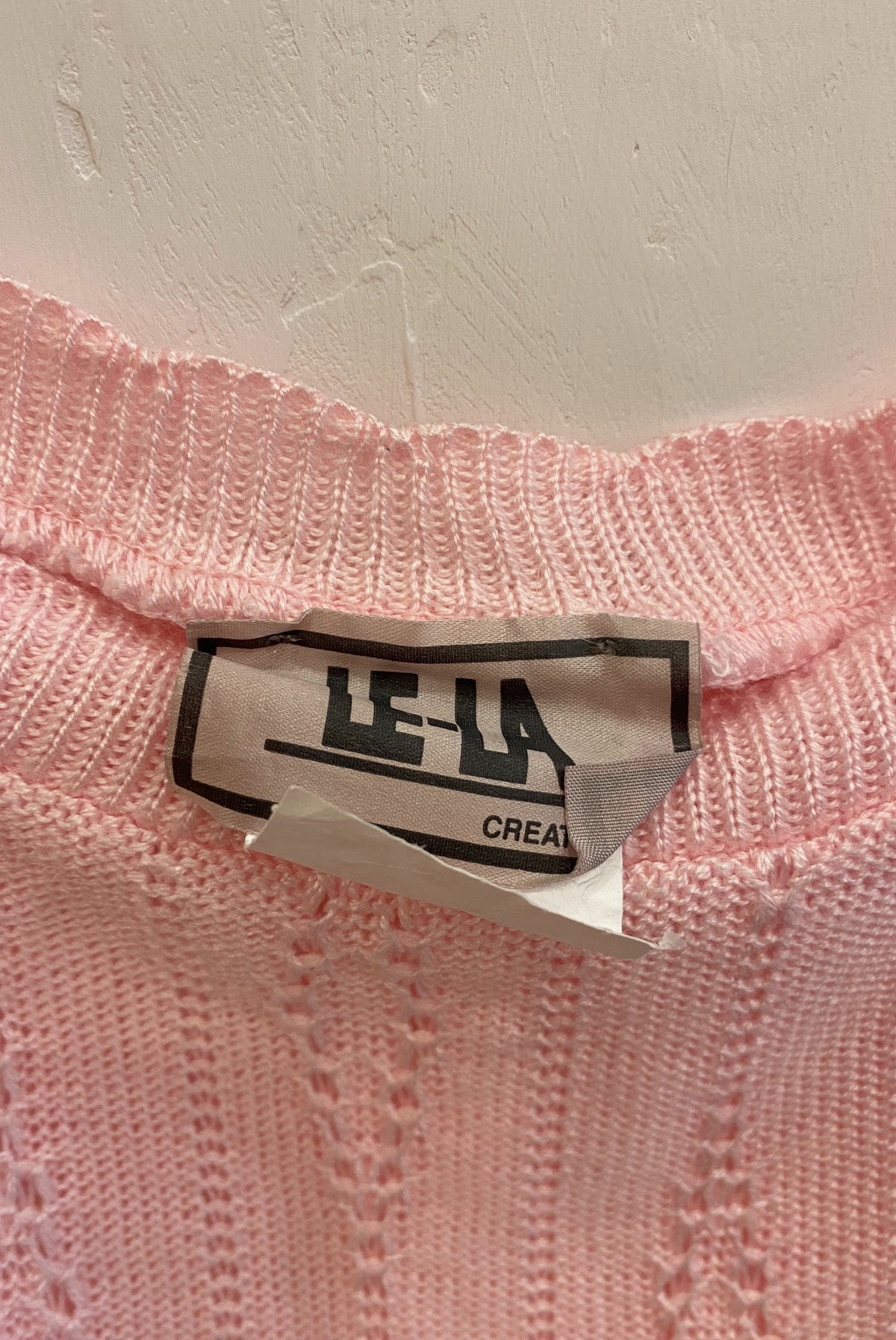 Retro Light Pink Knit Tank Top