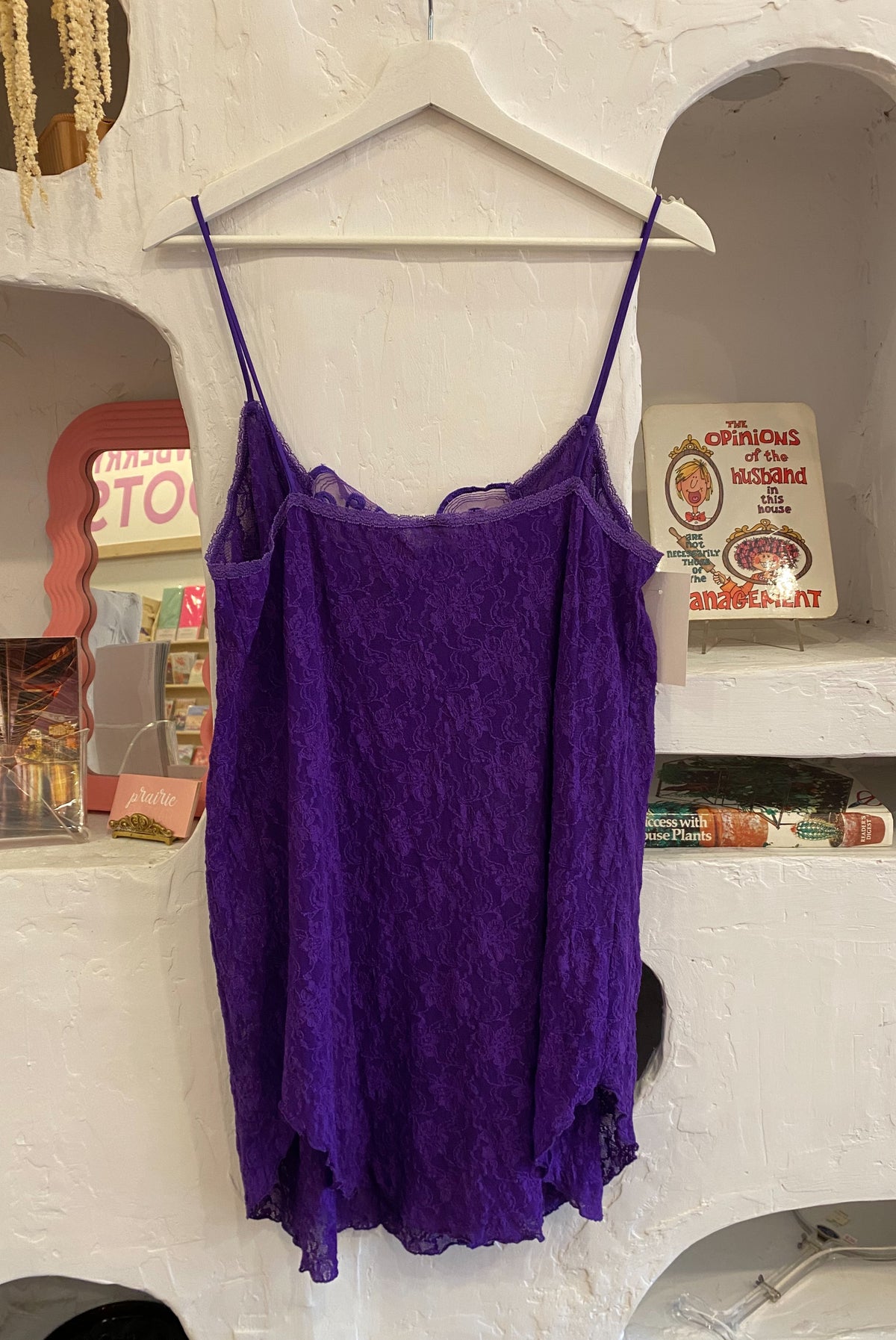 Vintage Vibrant Purple Lace Dress