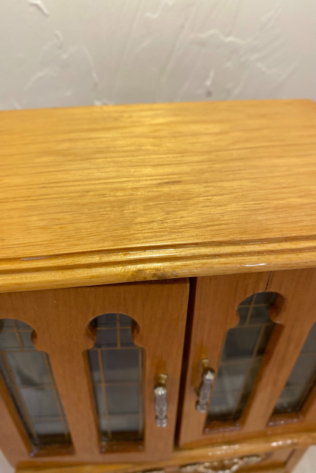Wooden Tabletop Jewelry Cabinet