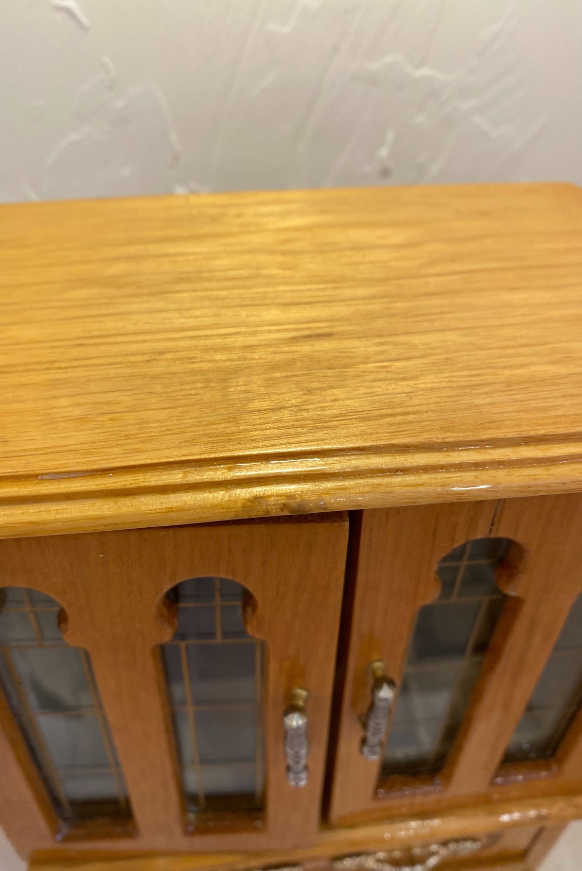 Wooden Tabletop Jewelry Cabinet
