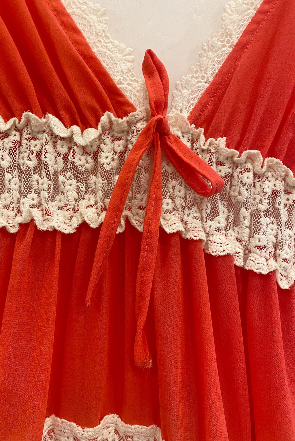 Chiffon & Lace Babydoll Lingerie Top