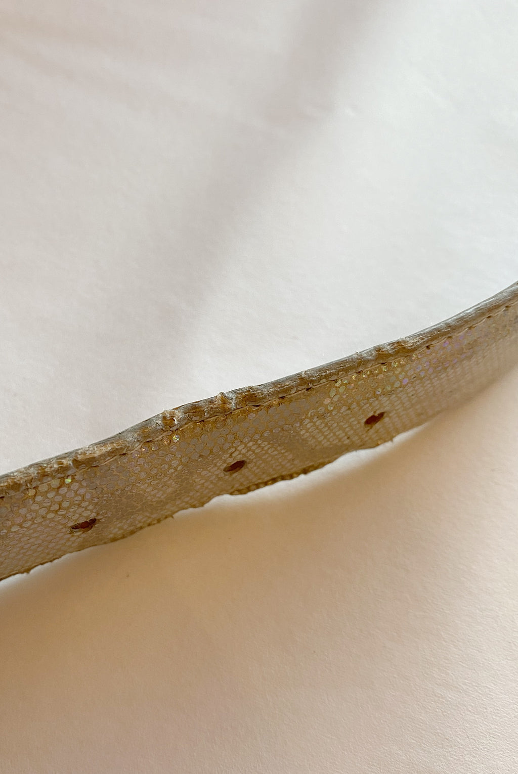 Silver Holographic Reptile Leather Belt