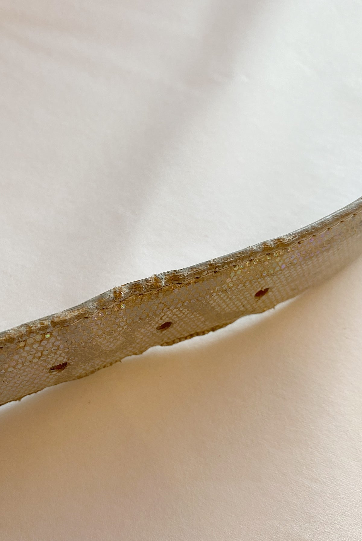 Silver Holographic Reptile Leather Belt