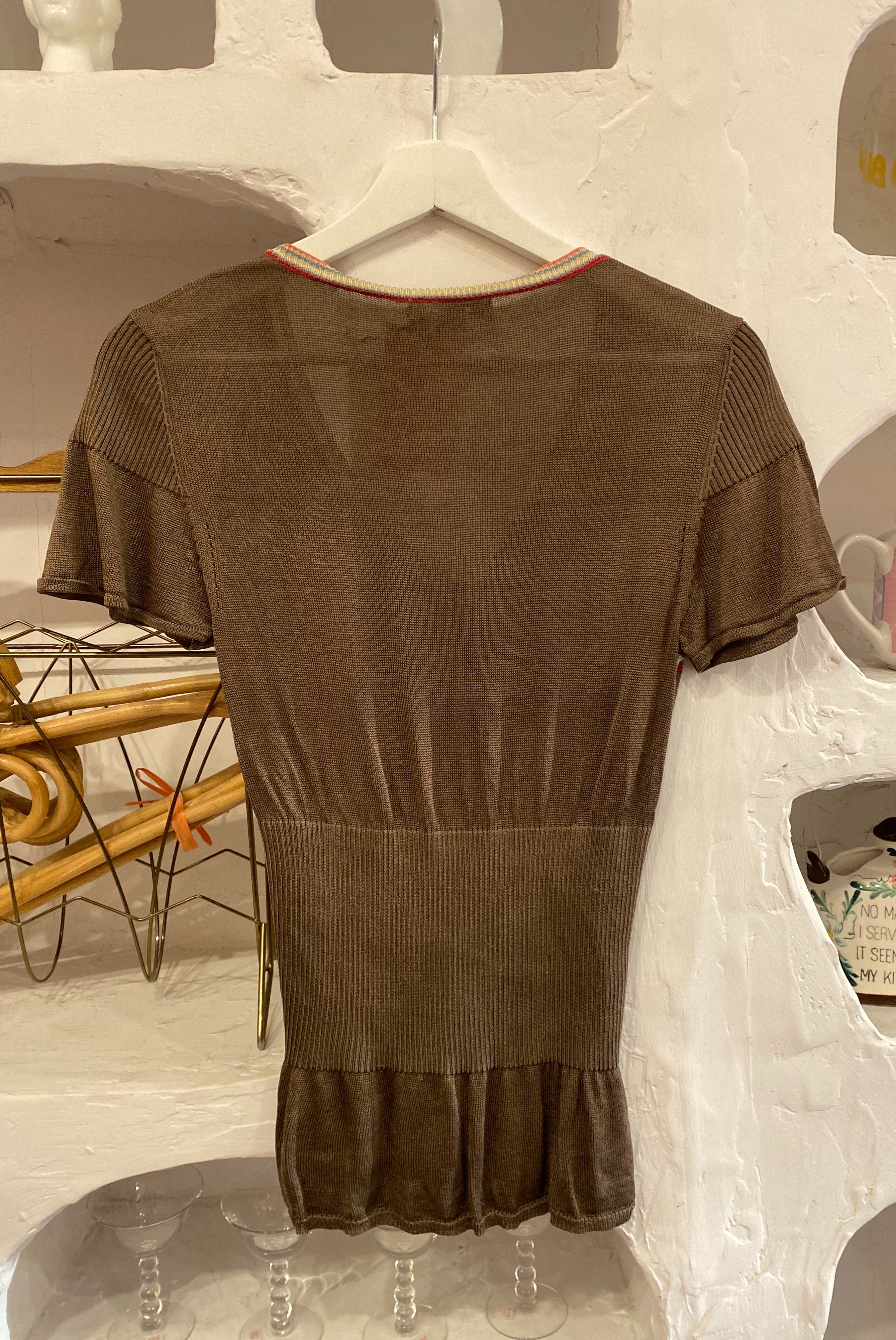 DKNY Silk Blend Knit Top