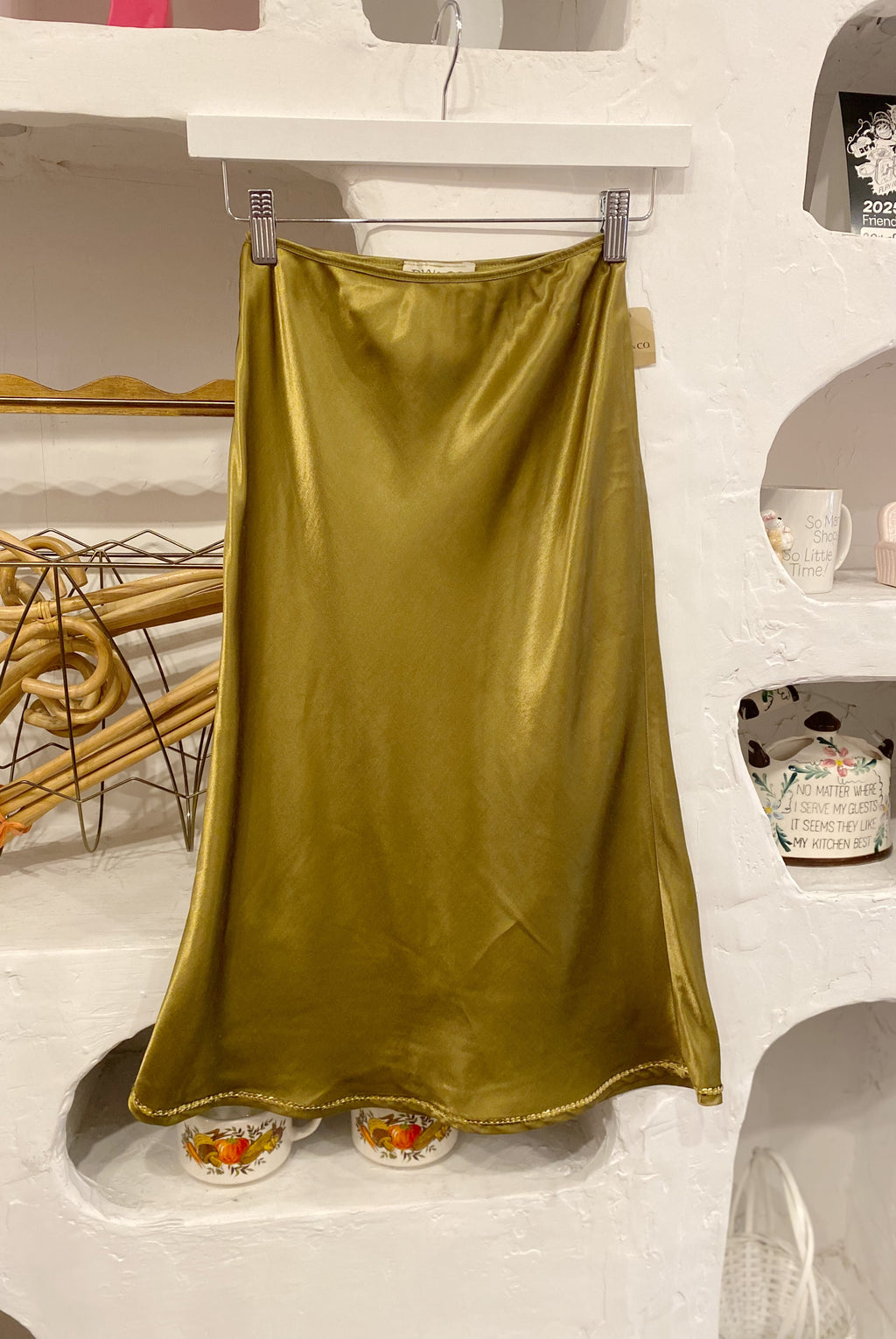 Satin Midi Skirt