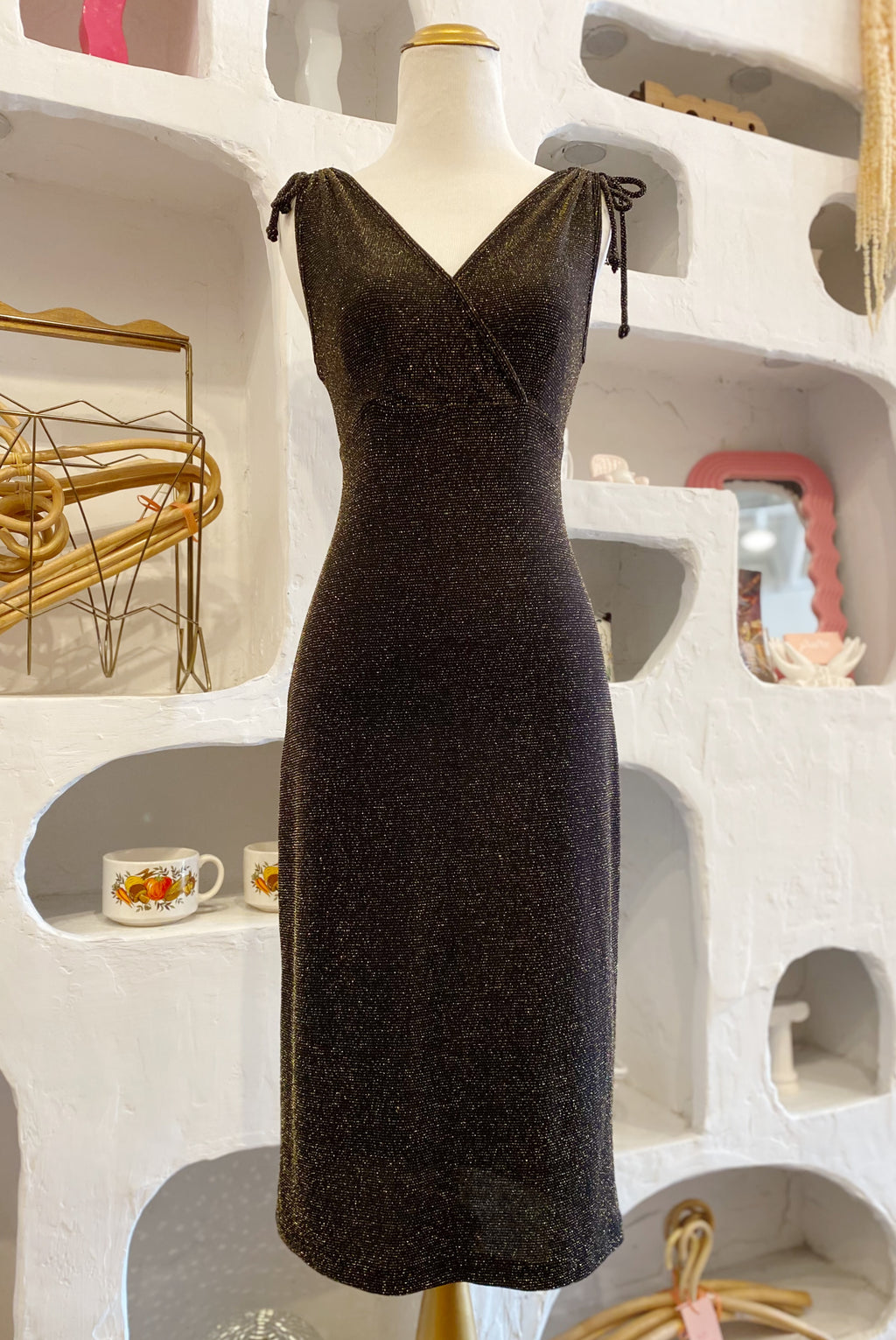 Black Glitter Dress