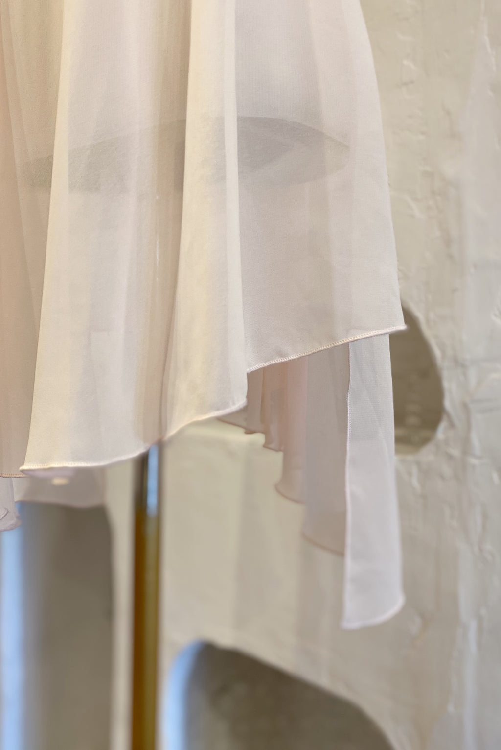 Embroidered Sheer Pink Slip Dress