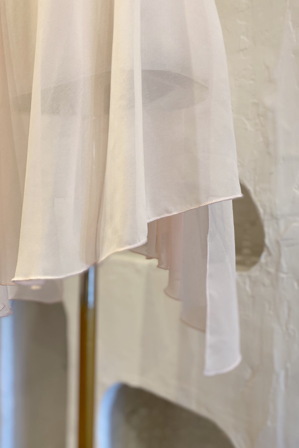 Embroidered Sheer Pink Slip Dress