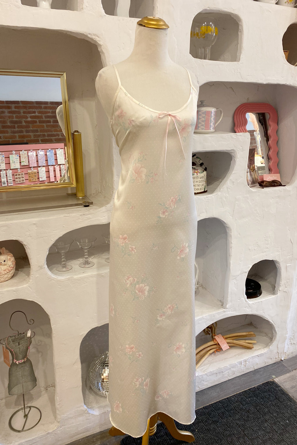Coquette Floral Satin Maxi Slip Dress