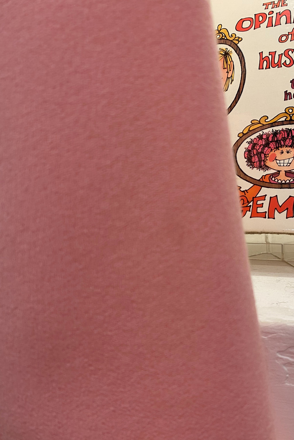 Pink Wool Blazer with Shoulder Pads