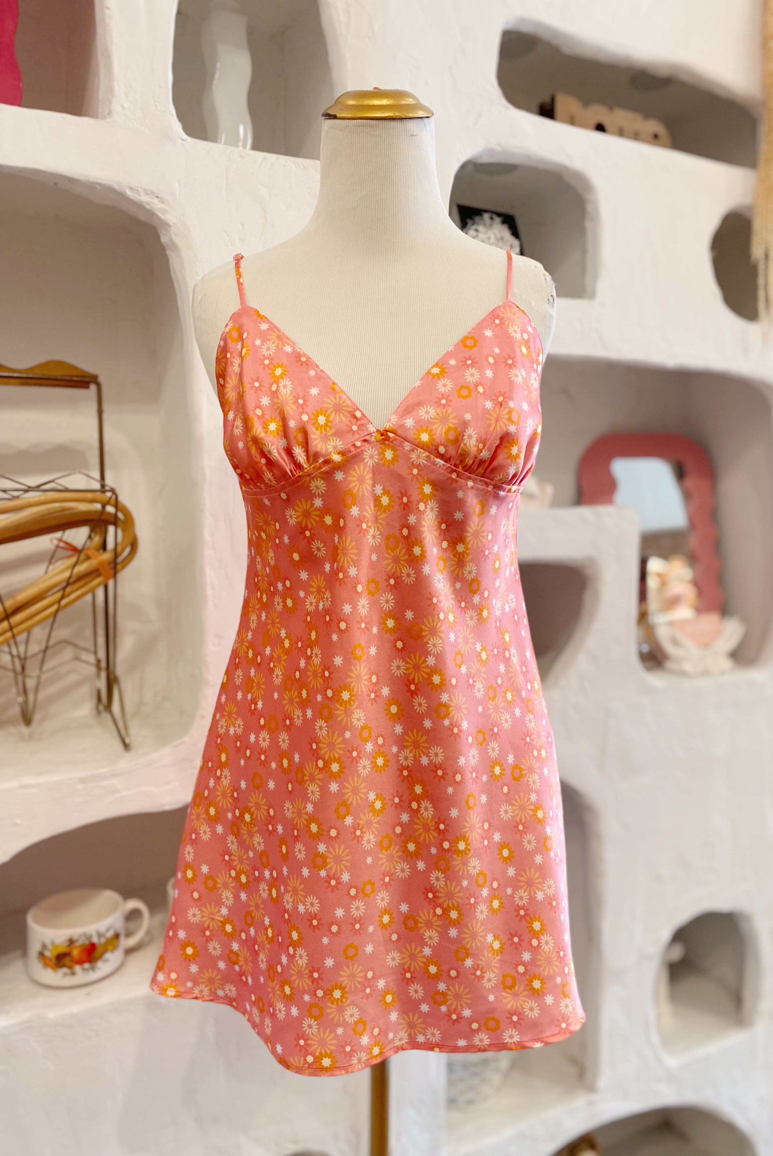 Pink Satin Dress