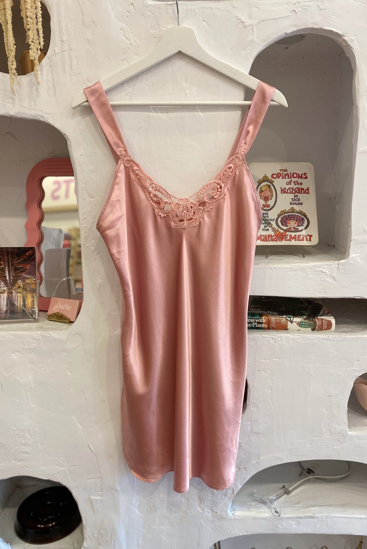 Dusty Pink Satin Slip Dress