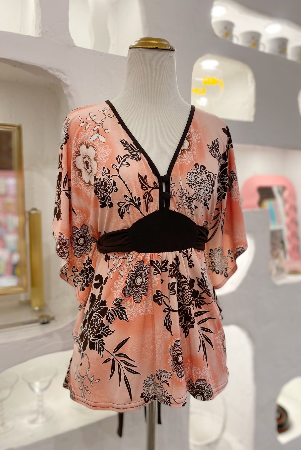 Y2K Floral Kimono Style Top