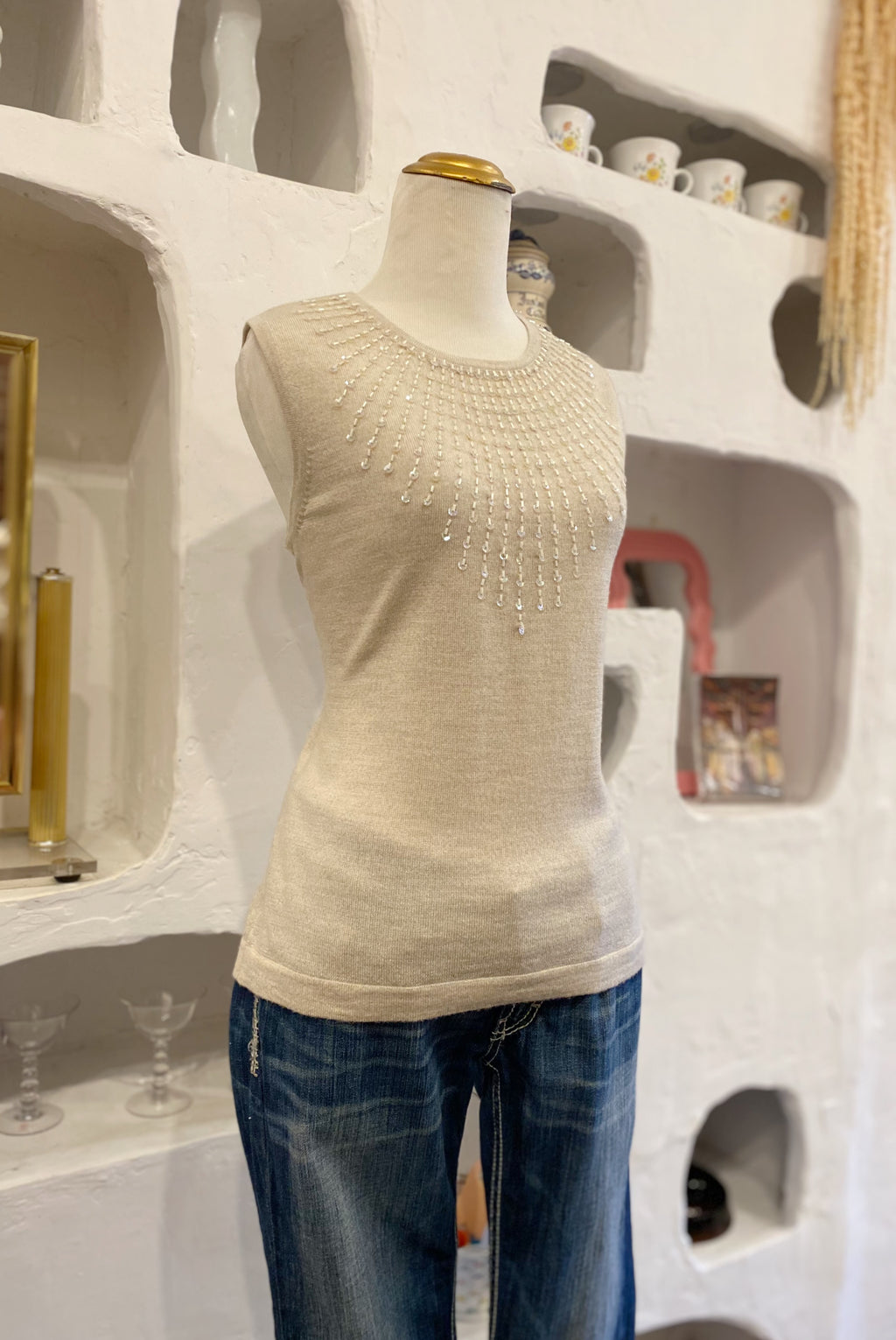 Gap Merino Wool Beaded Tank
