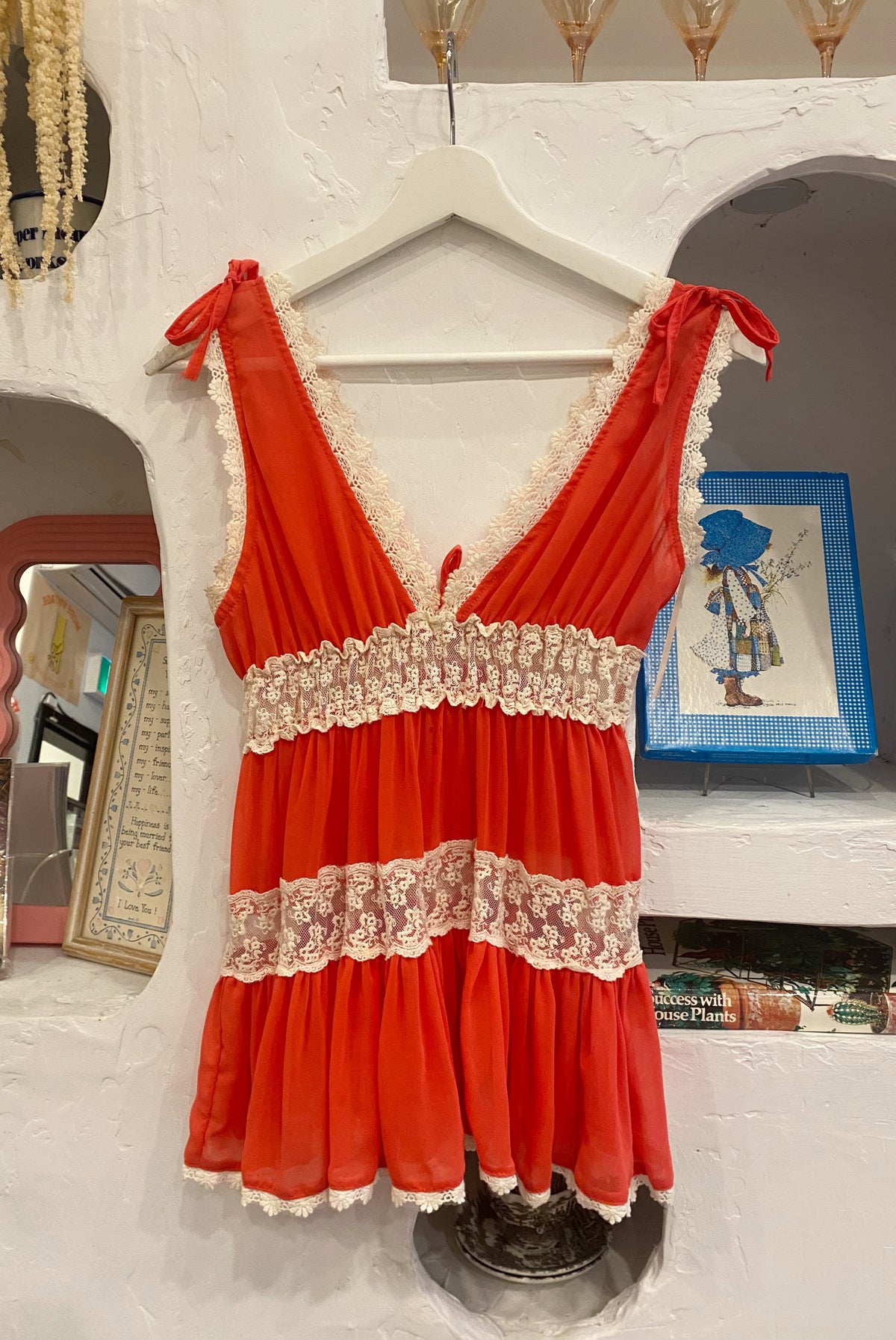 Chiffon & Lace Babydoll Lingerie Top