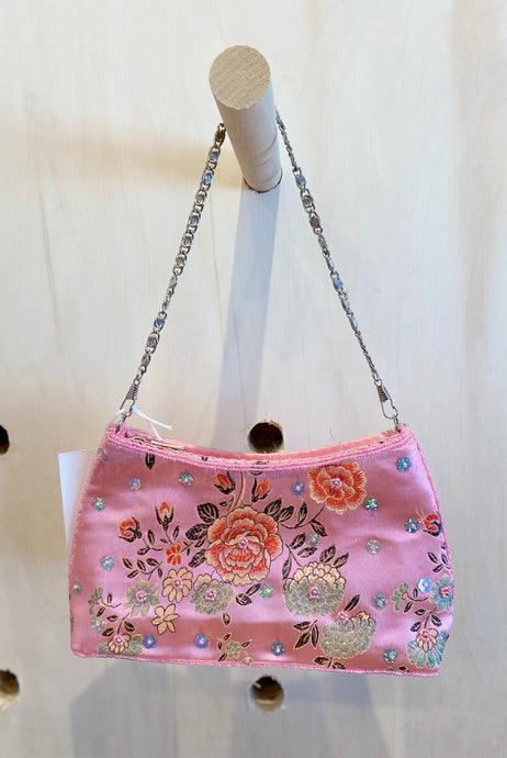 Pink Satin Purse