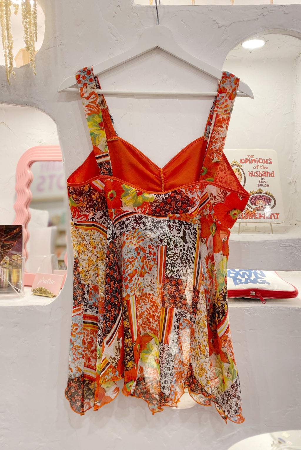 Y2K Flowy Patchwork Tank Top