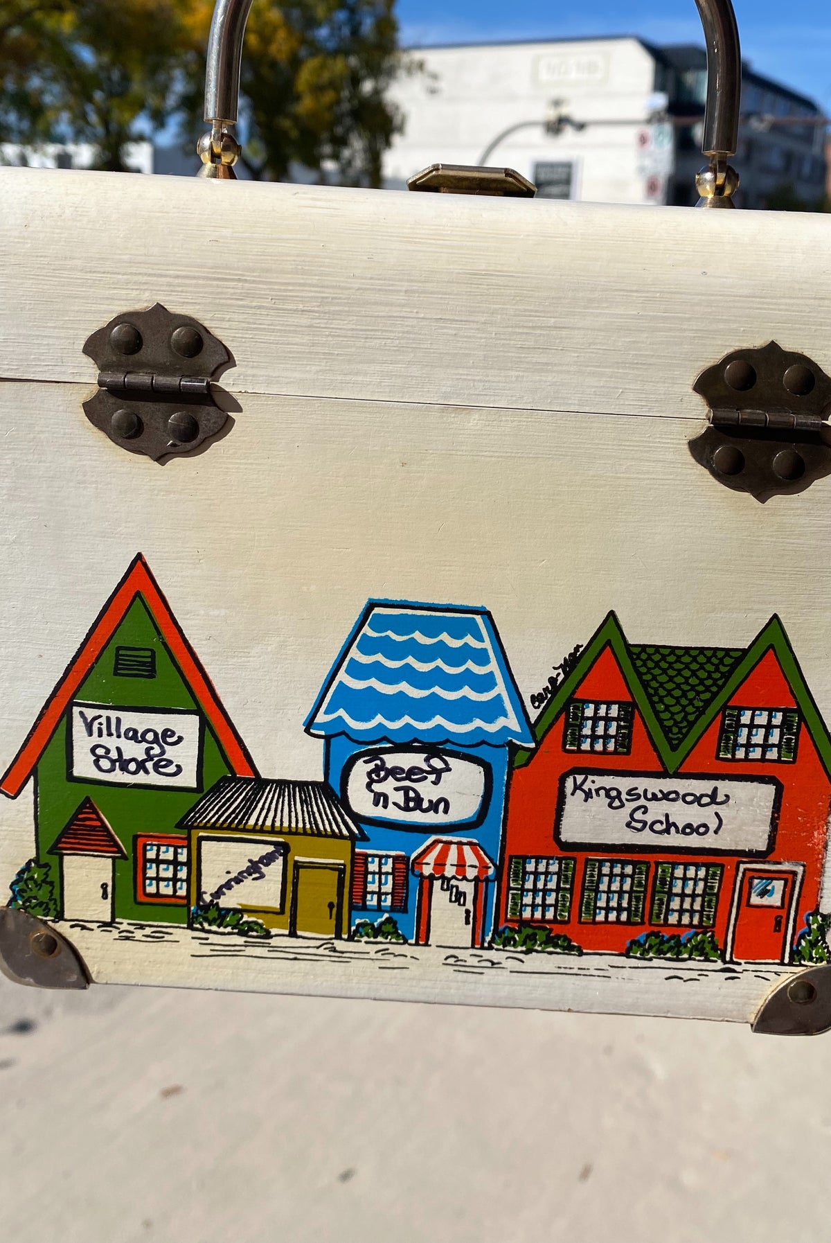 Hand Painted Wooden Box Purse