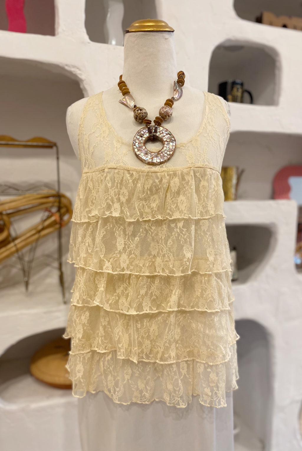 Ruffle Lace Tank