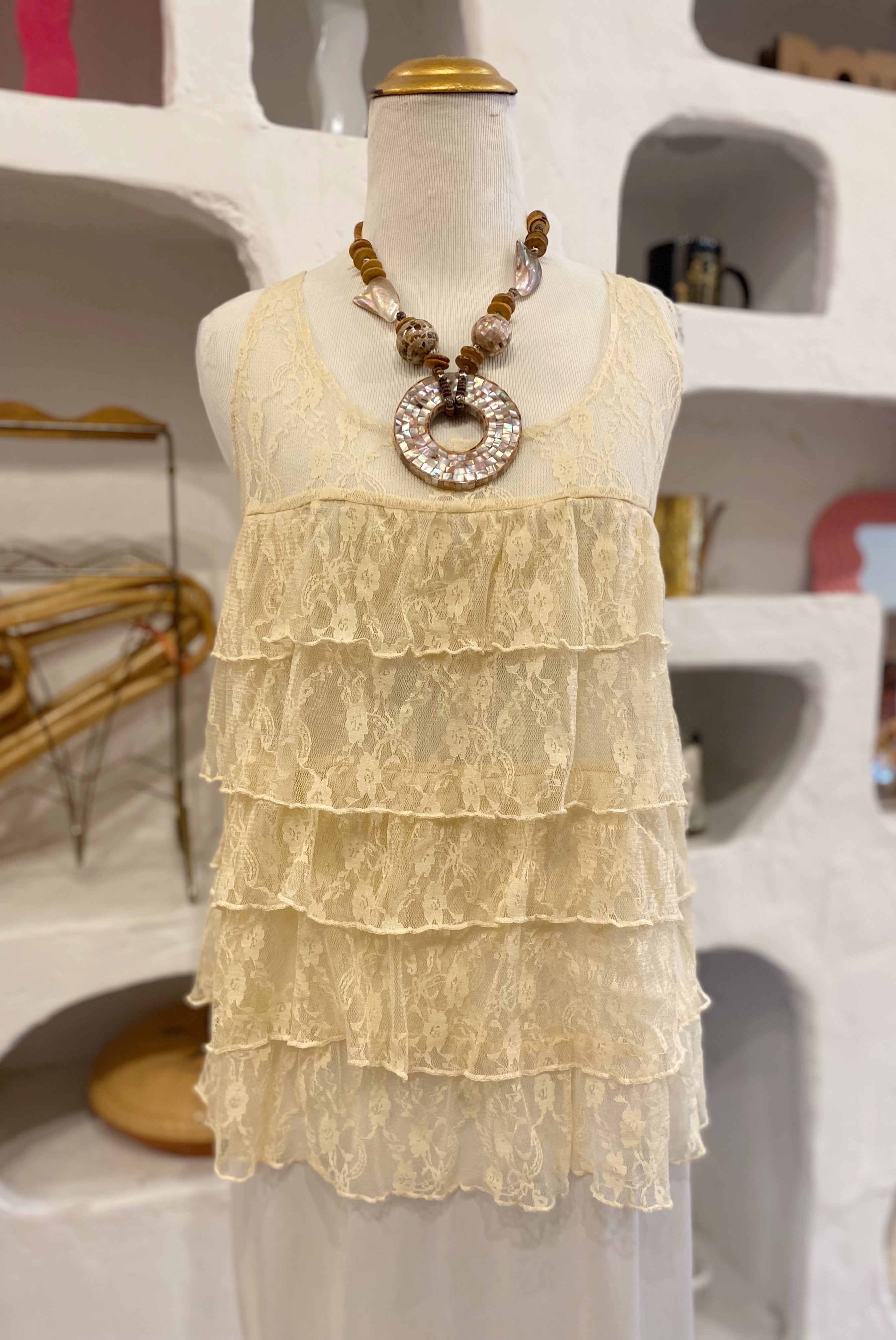 Ruffle Lace Tank