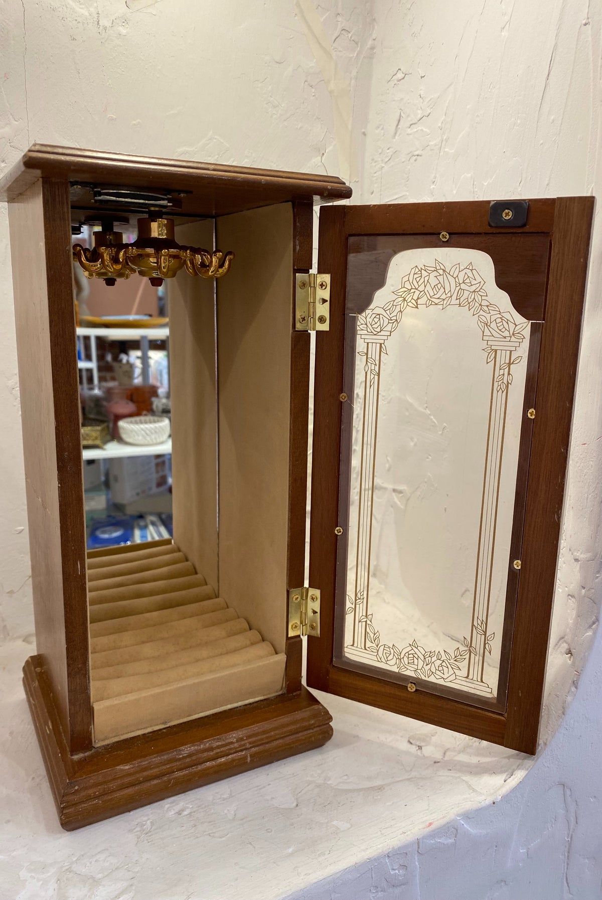 Jewelry Armoire with Necklace Carousel