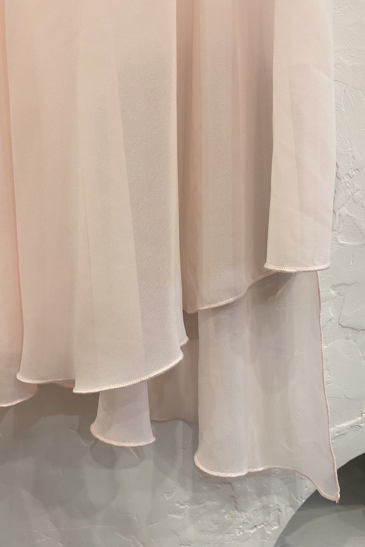 Embroidered Sheer Pink Slip Dress
