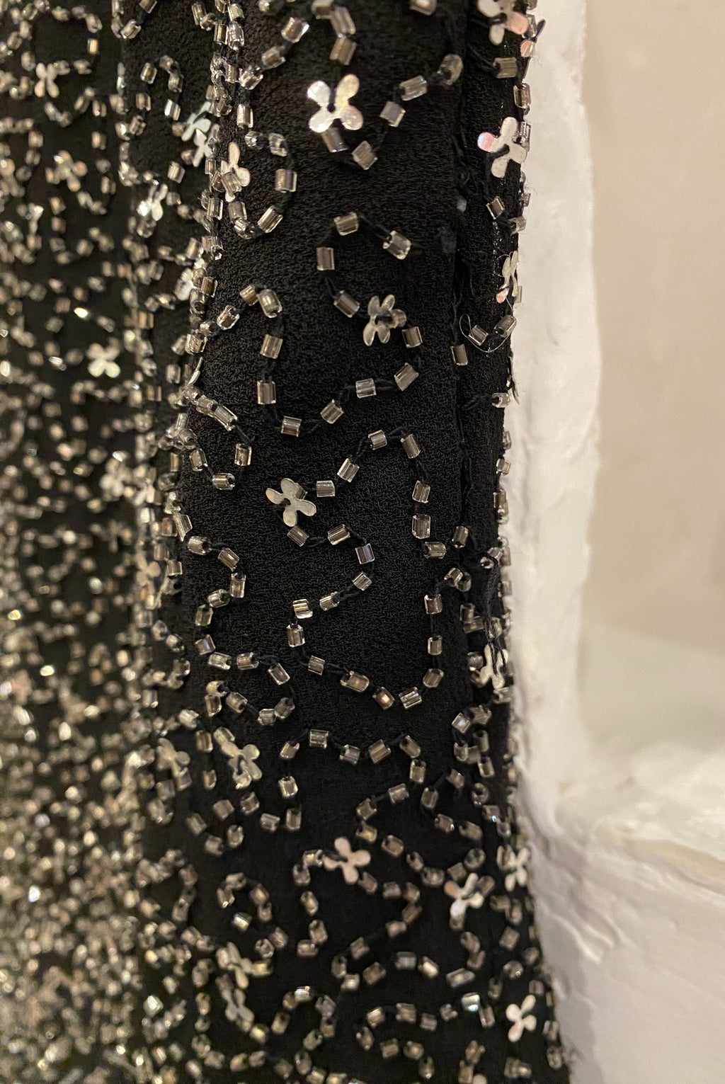 Black Sequin & Beaded Tank