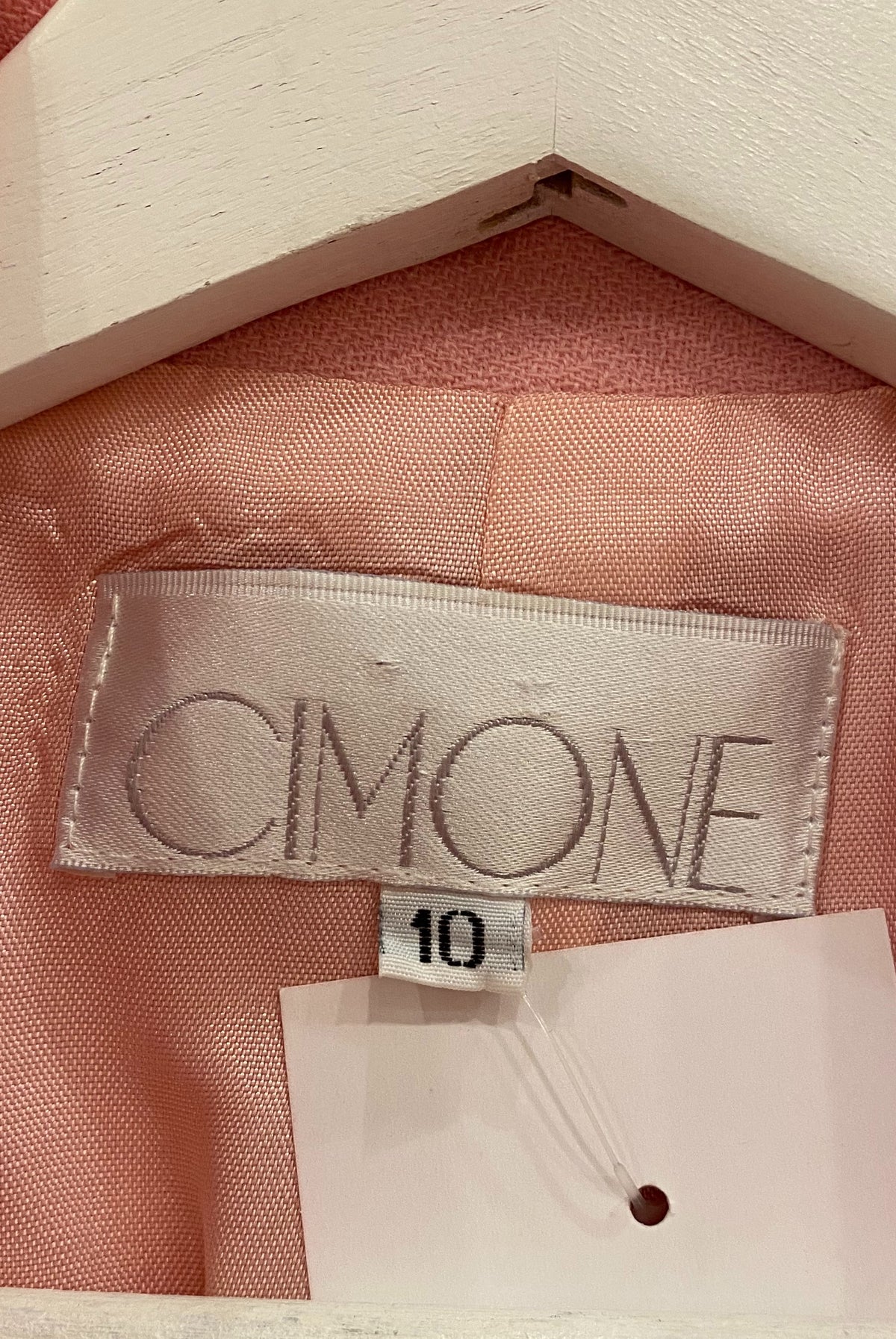 Pink Wool Blazer with Shoulder Pads