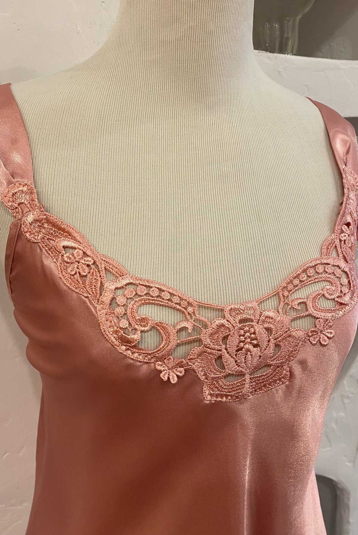 Dusty Pink Satin Slip Dress