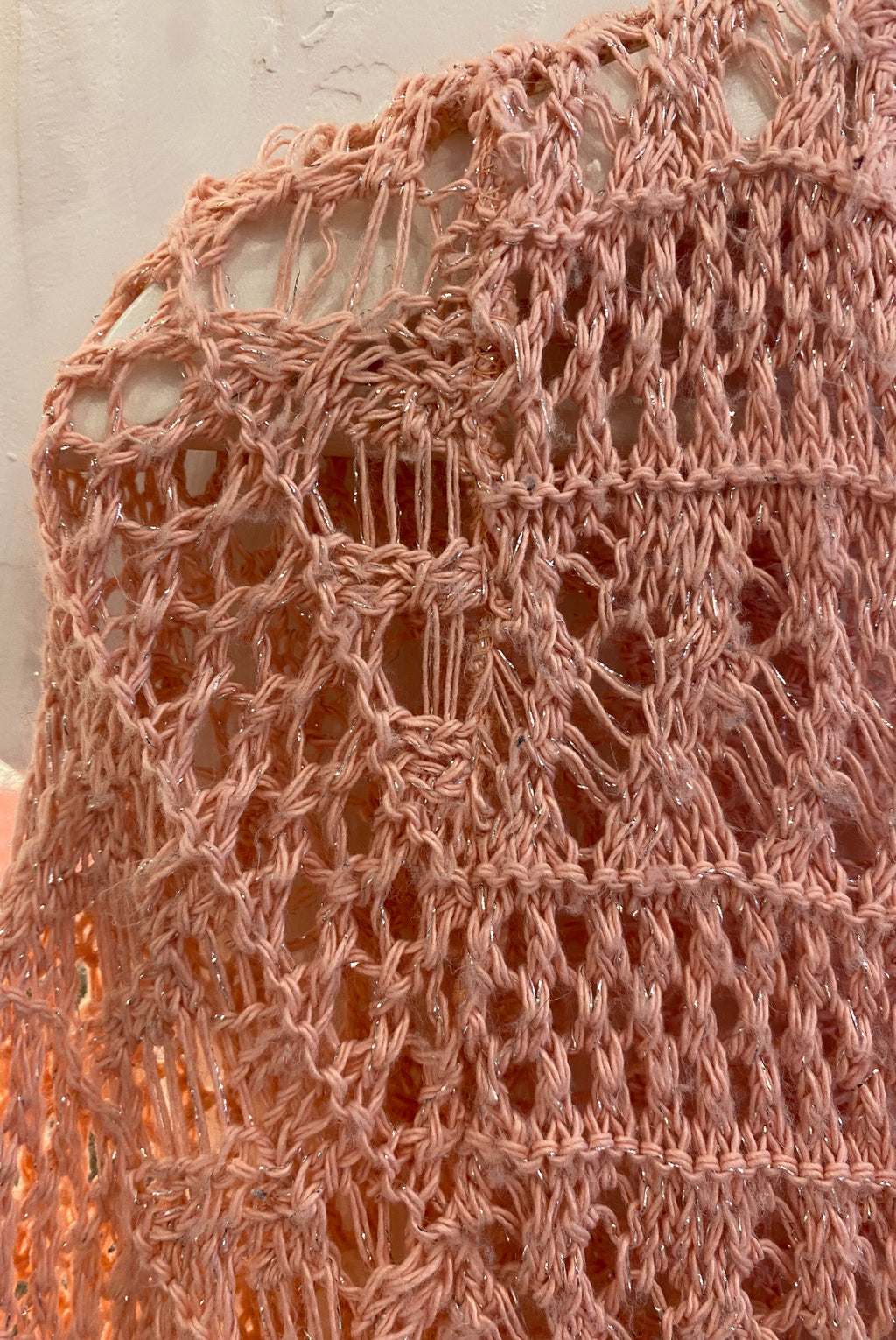 Crochet Cardigan with Ribbon Ties