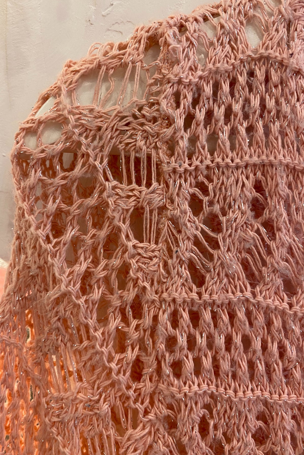Crochet Cardigan with Ribbon Ties