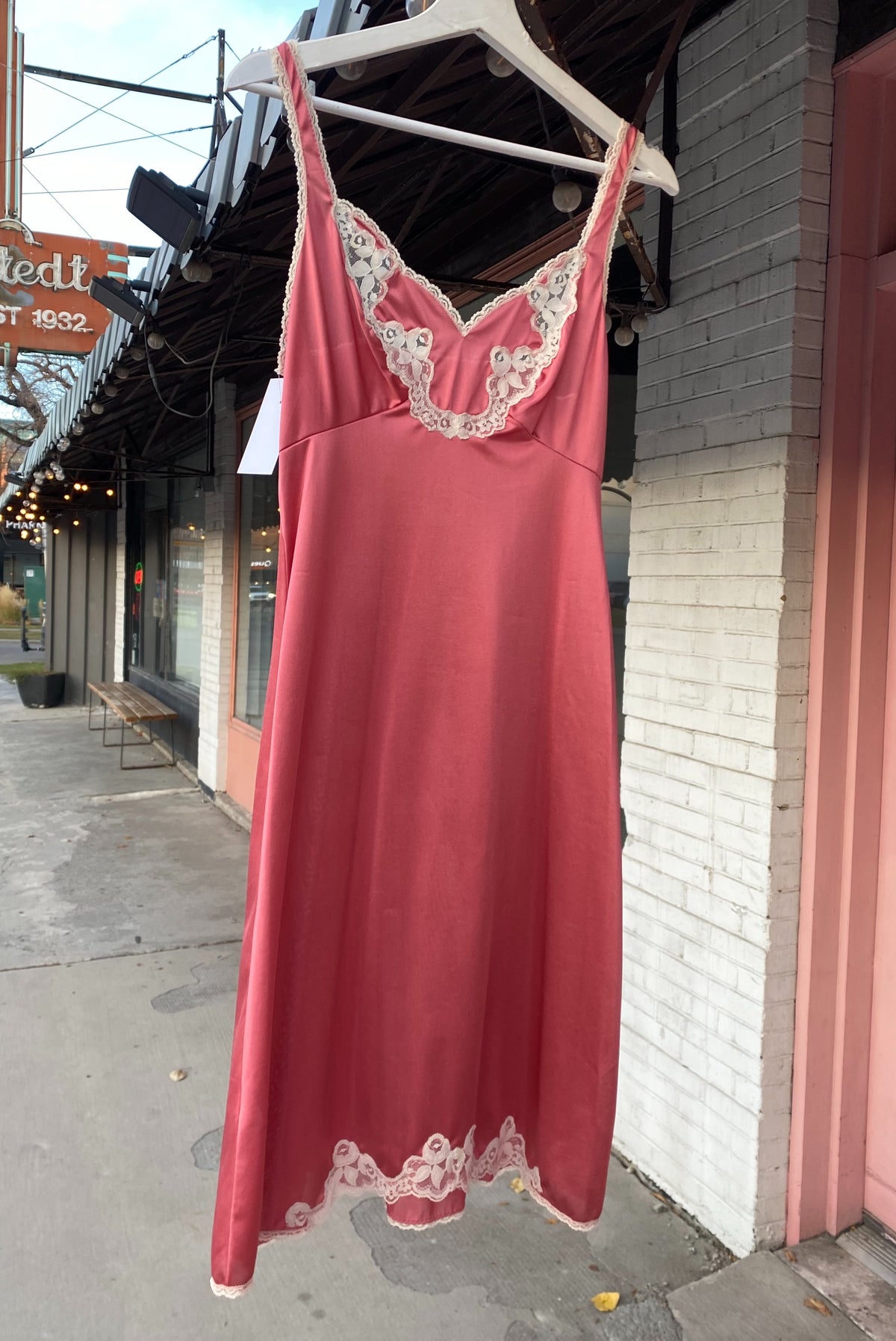 70s Dusty Rose Slip Dress