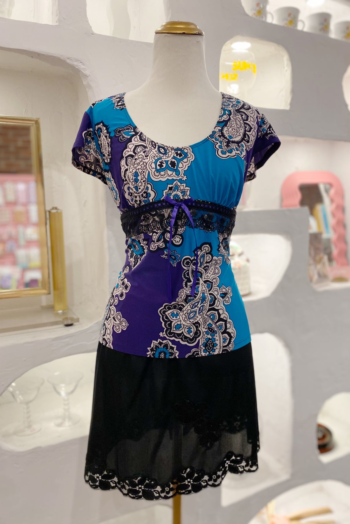 Y2K Jewel Tone Paisley Tee