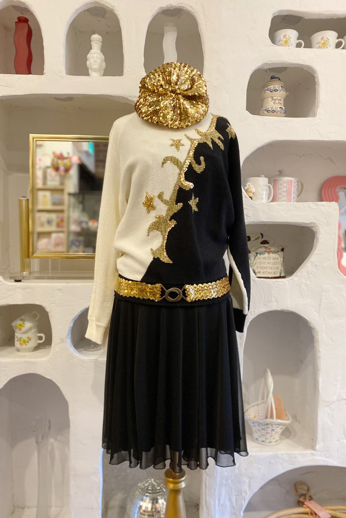Retro Celestial Colour Block Sweater